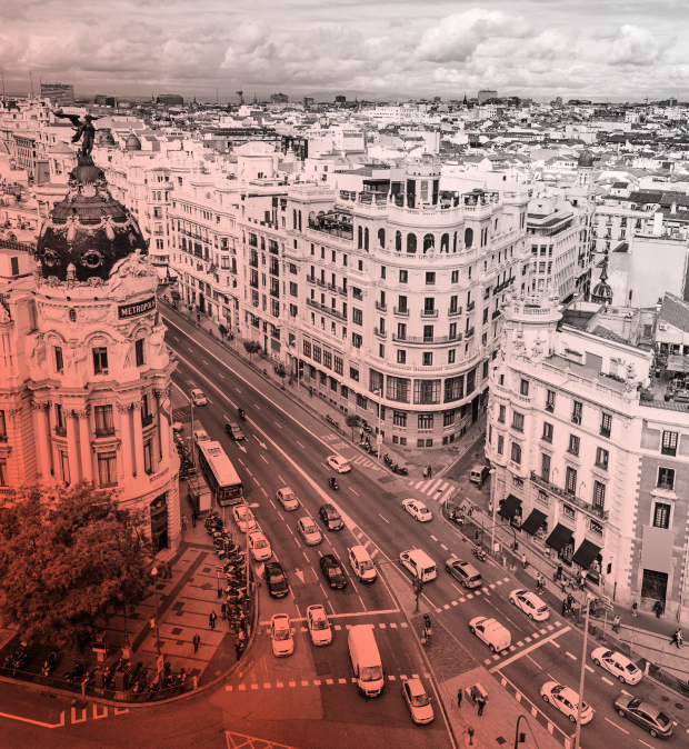 Gran Vía, Madrid — Family Capital's international presence